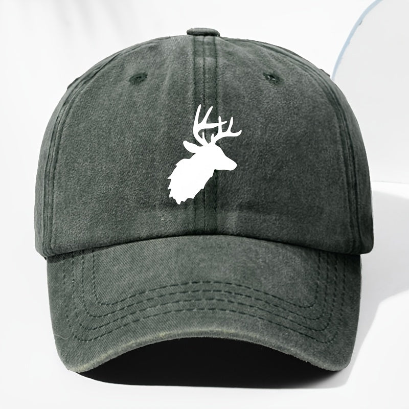 Unisex Animal Print Washed Vintage Baseball Cap Fashion Men Women Sun Hat Adjustable Size Trucker Cap Suitable for All Seasons Daily Wear