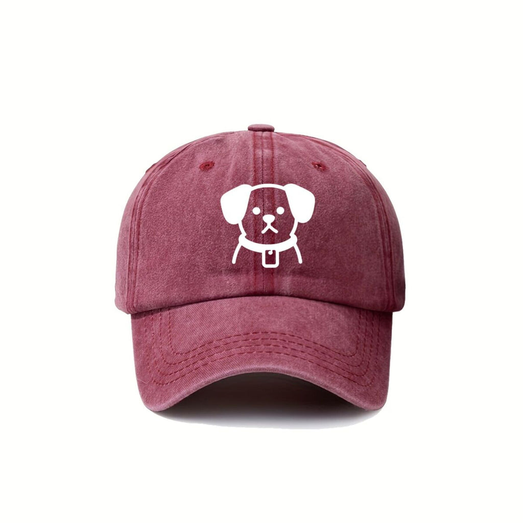 Funny Dog Dog Collar with American Retro Washed Distressed Printed Baseball Cap for Men And Women, Suitable for Spring And Autumn, Outdoor Sun Hat, Personalized Trendy Hip-Hop Duckbill Cap