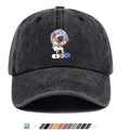 1pc Astronaut Skateboard Print Baseball Cap, Trendy Individual Sun Hat, Fashionable Cool Breathable Unisex Duckbill Cap, Adjustable Size Street Hip-Hop Hat, Outdoor Travel Sunshade Hat Suitable for Skateboarding, Street Dance, Camping