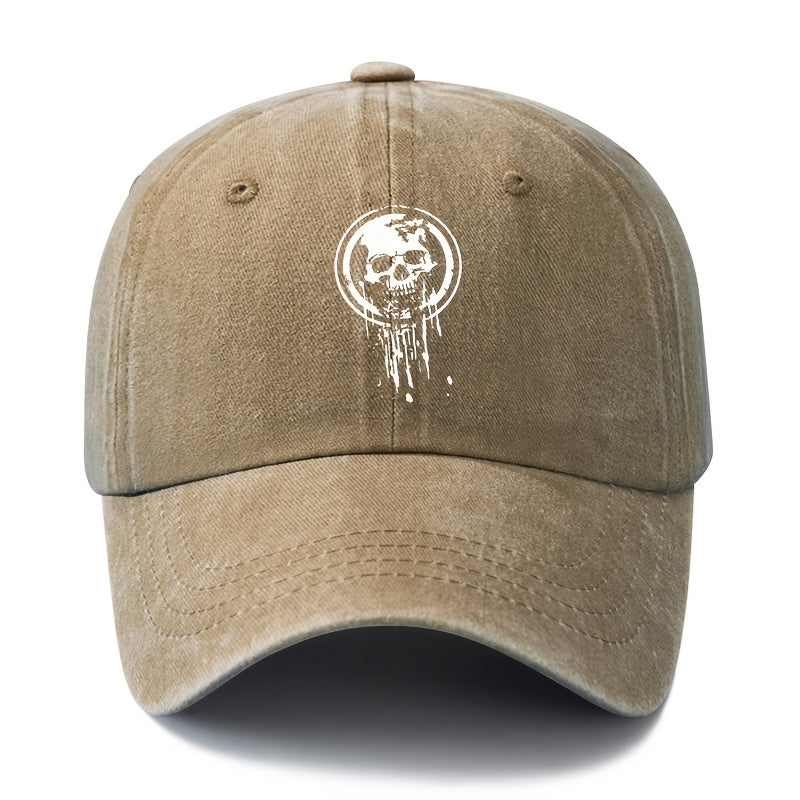 A Stylish And Versatile Unisex Printed Baseball Cap with a Round Design, Featuring a Classic Retro Washed Look. This Lightweight Outdoor Cap Is Perfect for Truck Drivers And Suitable for Casual Occasions Like Outdoor Vacations, Camping