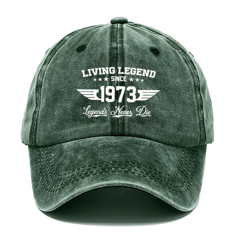 Personalized Casual Baseball Cap, 1973 Fun Text Pattern, Suitable for Everyday Wear, Suitable for Men And Women, Outdoor Sports Duckbill Cap