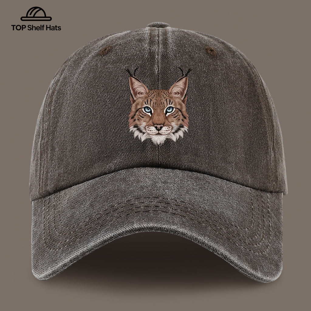 1pc Lynx Pattern Baseball Cap | Lightweight, Comfortable, Breathable, Adjustable Fit, Ideal for Beach Vacations, Casual Outdoor Activities, and Valentine's Day Gifts
