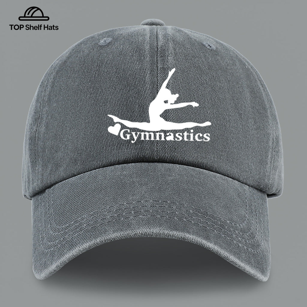 1pc "Gymnastics" Printed Baseball Cap with Gymnastics Pattern Design, Lightweight, Comfortable, and Breathable. Adjustable Size, Perfect Valentine's Day Gift for Partners. Casual Wear Accessory for Men and Women, Ideal for Outdoor Activities. Sun Hat