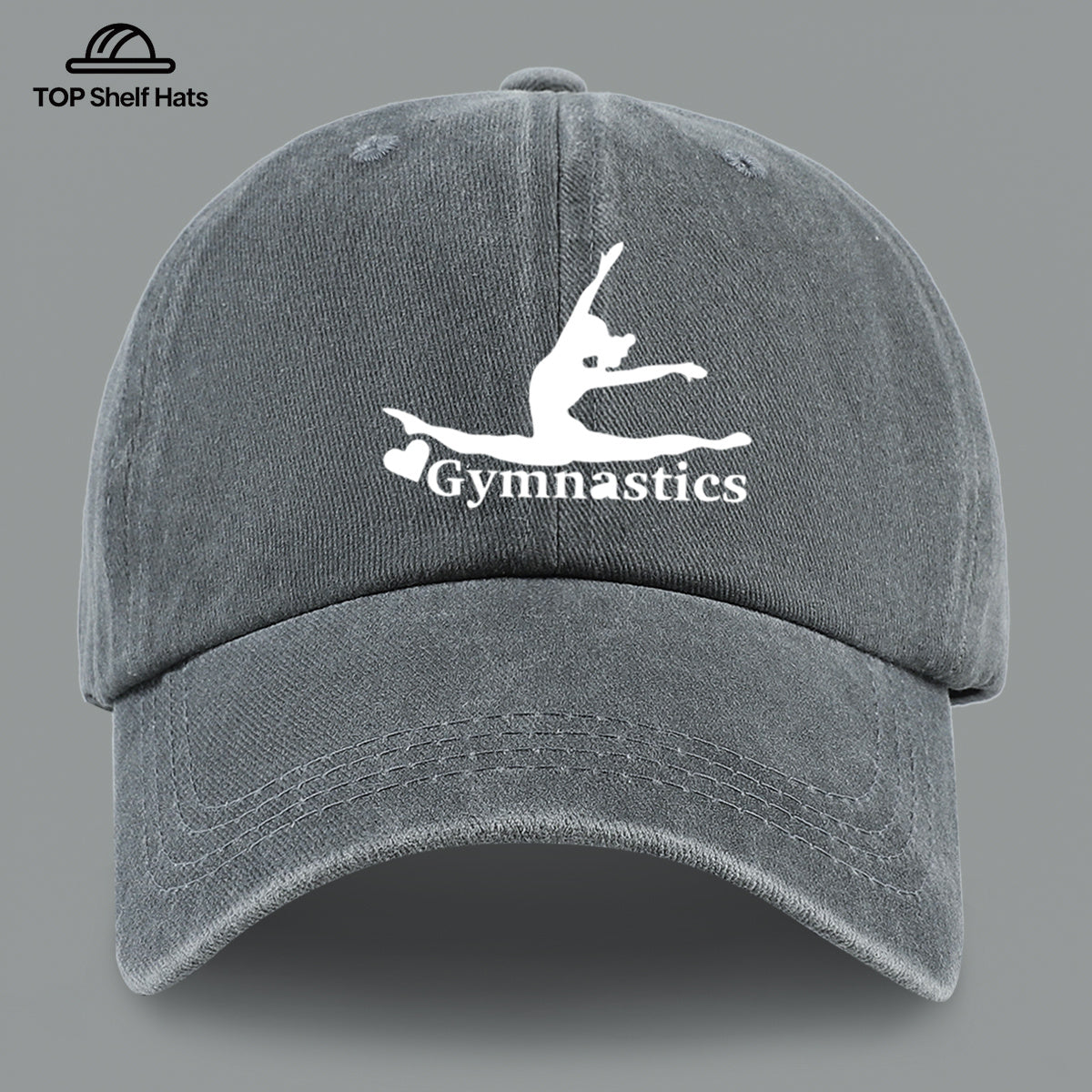 1pc "Gymnastics" Printed Baseball Cap with Gymnastics Pattern Design, Lightweight, Comfortable, and Breathable. Adjustable Size, Perfect Valentine's Day Gift for Partners. Casual Wear Accessory for Men and Women, Ideal for Outdoor Activities. Sun Hat