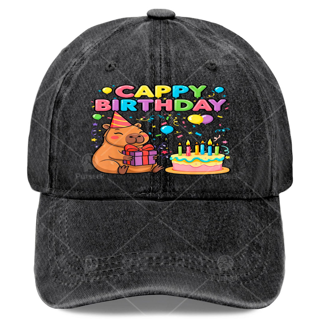 Capybarass Loverses Cappy Birthday Girl Boys Happy Birthday Partys Baseball Hat