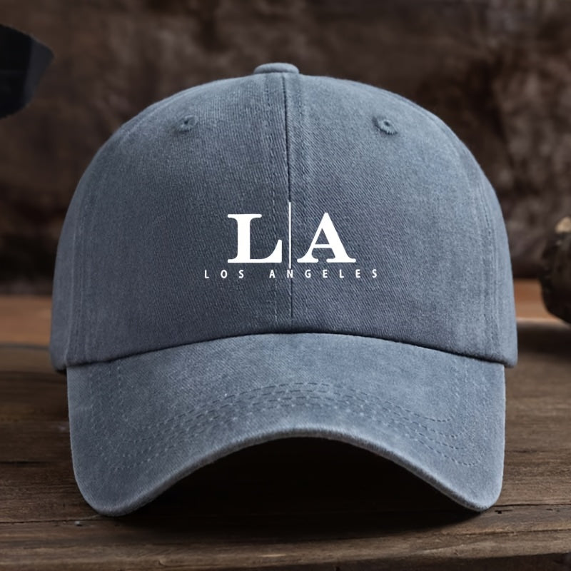 Men'S Baseball Cap - LA Letters (Los Angeles), Structured Front Panel, Machine Washable Textile Hat for Everyday & Special Events - Urban Streetwear Accessory, Outdoor Headwear, Stylish Headwear, Comfortable Fit, Unisex Headwear, Casual Wearers