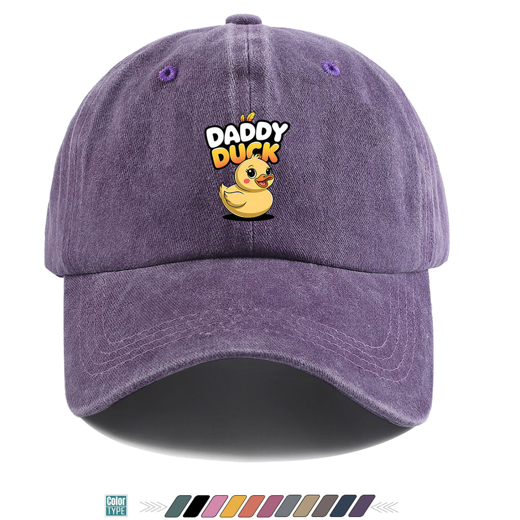 1pc "DADDY DU" Fun Rubber Duck Print Baseball Cap, Cute Cartoon Sun Hat, Fashion Casual All-Match Unisex Duckbill Cap, Adjustable Size, Dad Fishing Hat, Mom Shopping Hat, Hiking Riding Hat, Suitable for Daily Outing, Park Play, Party Gathering