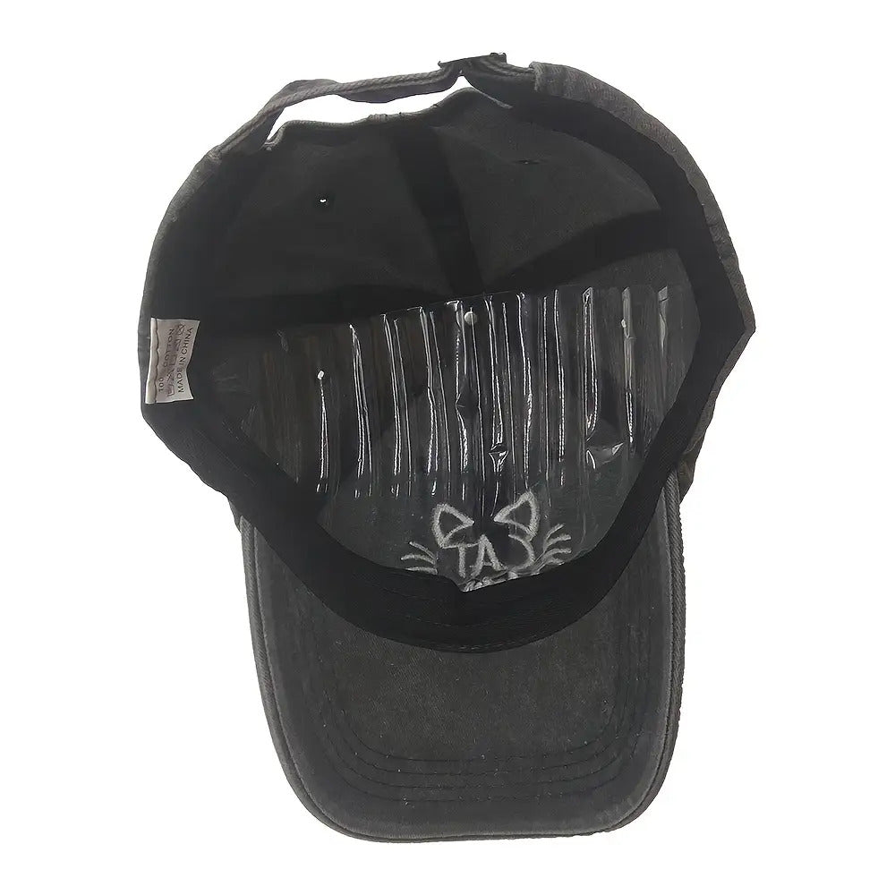 Cat Mom Hat, Cotton Adjustable Mom Baseball Cap
