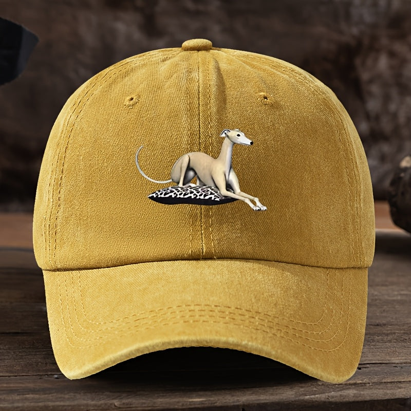 Vintage Washed Baseball Cap with Curved Brim & Retro Print - Soft Suitable for Outdoor Sports, Hiking, Streetwear, Hip-Hop Hat - Washed Look for Running, Camping, Fishing - Curved Visor for