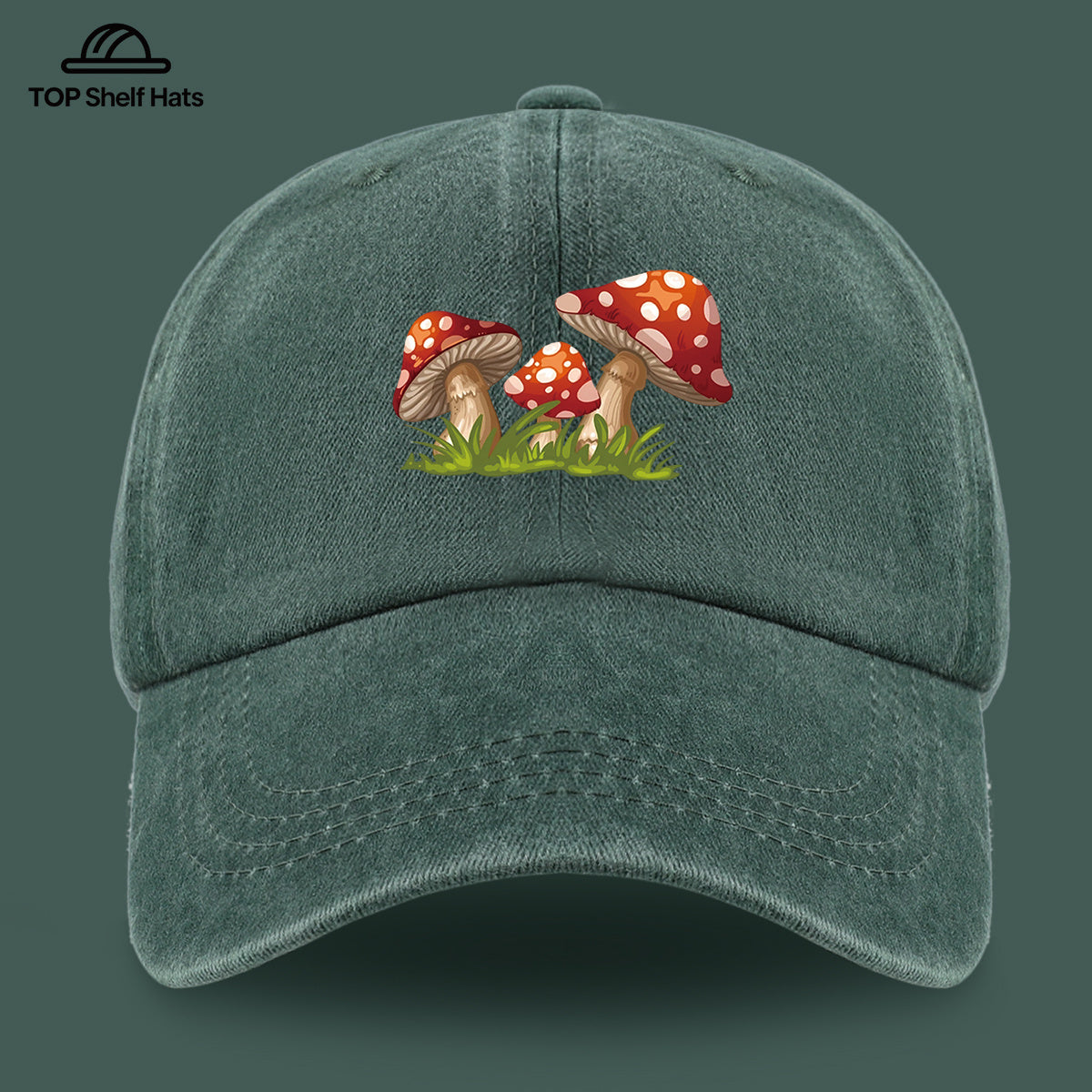 1pc Fun Cartoon Mushroom Print Baseball Cap | Lightweight, Comfortable, Breathable, Adjustable Fit, Ideal for Valentine'S Day Gift, Suitable for Beach Holidays, Casual Wear, Outdoor Activities, Fishing, And More