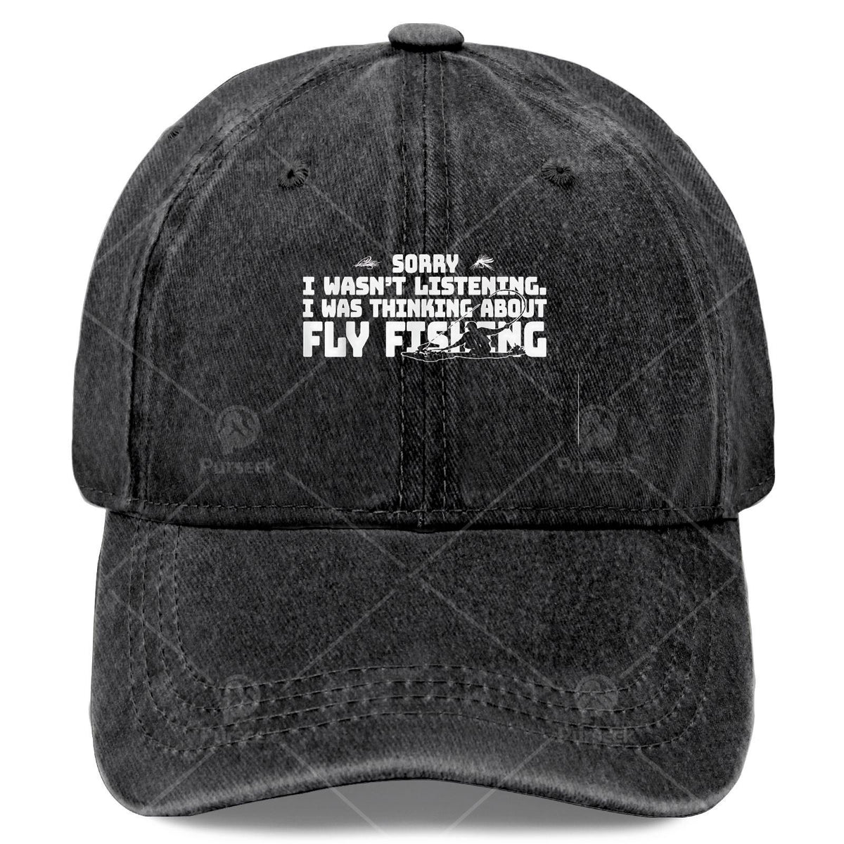 Sorry I Wasnt Listening I Was Thinking About Fishing Baseball Hat Unisex
