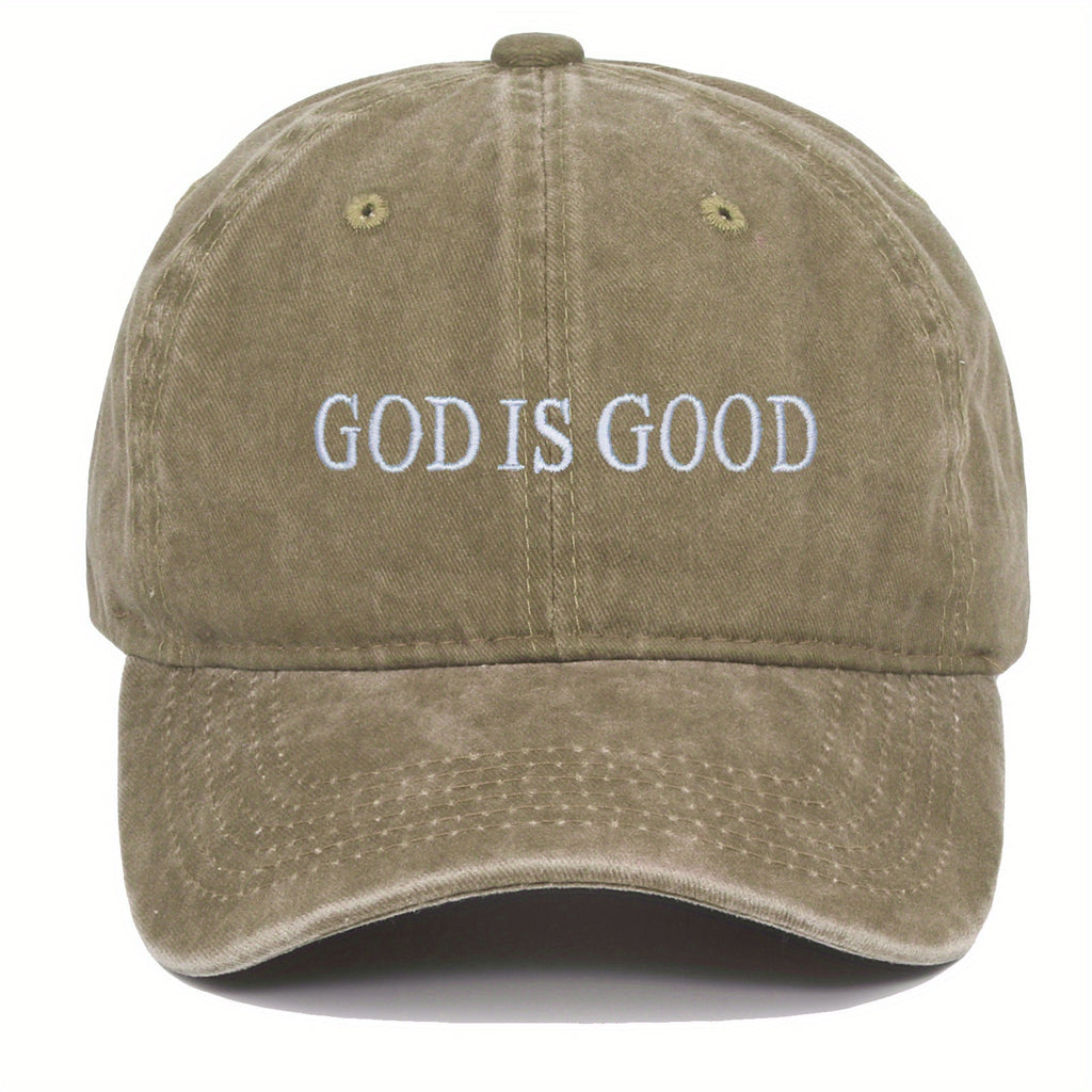 GOD IS GOOD Letter Embroidery Casual Daily Adjustable Baseball Cap