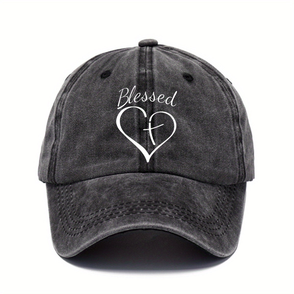 Baseball Cap Printed Washed Distressed Dad Hat Lightweight Solid Color Adjustable Sun Hat for Men And Women