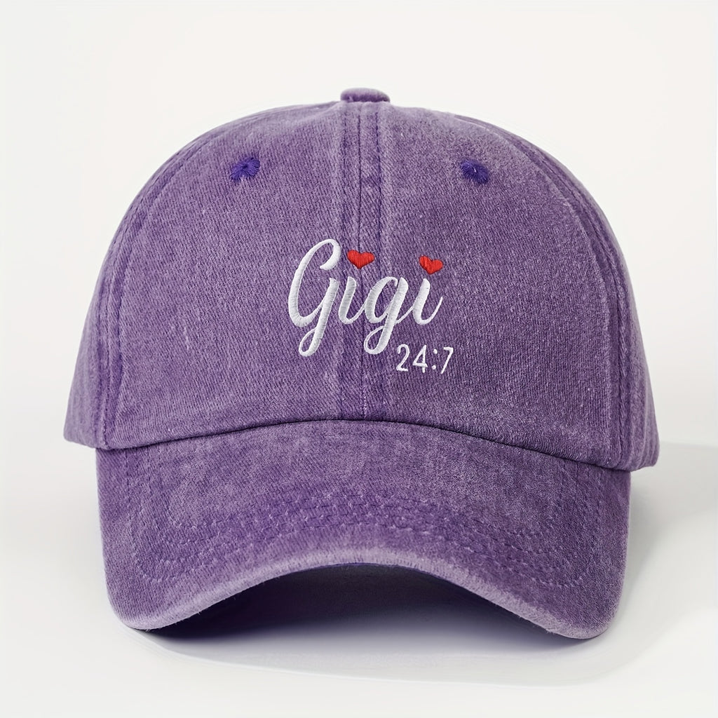 1pc GIGI Washable Baseball Cap, Unisex Trucker Hat, Breathable And Adjustable Golf Cap, Women'S Summer Fashion Curved Brim Cap, Unisex Y2K Couple Style