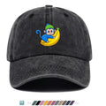 1pc Blue Monkey Banana Print Baseball Cap - Adjustable Unisex & Hat with Monkey & Banana, Suitable for Daily Wear, Outdoor Activities, Amusement Parks, Birthday Gifts - Cute Birthday Present for And