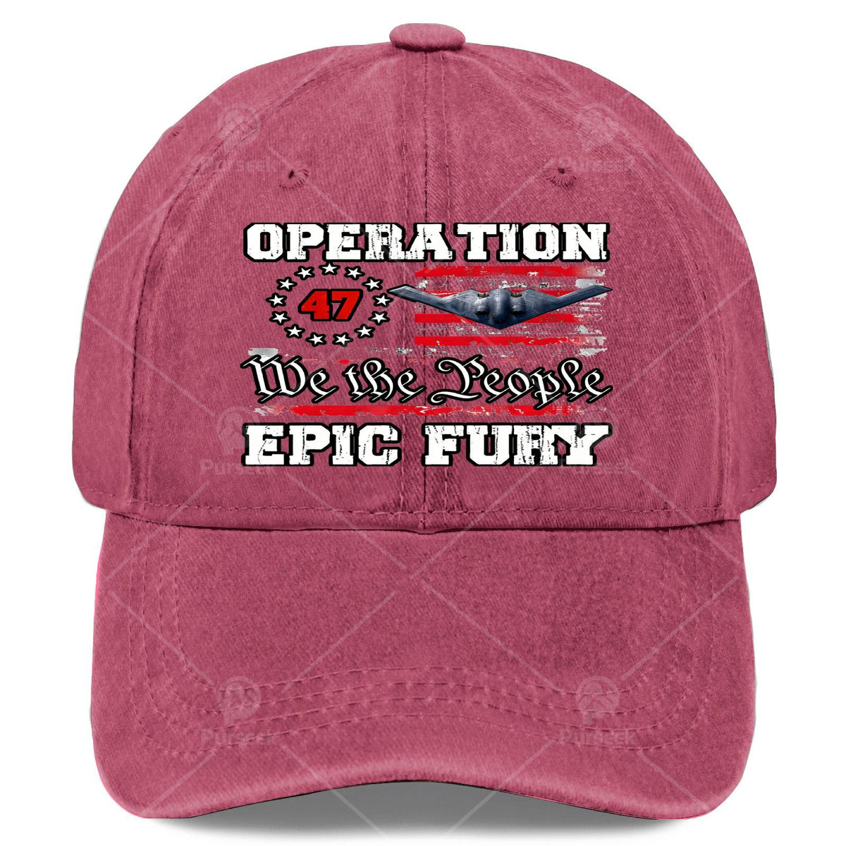 Vintage Washed Distressed Baseball Cap - Subtle All-Over Iconic Print, Lightweight And Suitable for Christmas, Gaming, National Day, And Everyday Wear, with an Iconic Rounded Crown Design