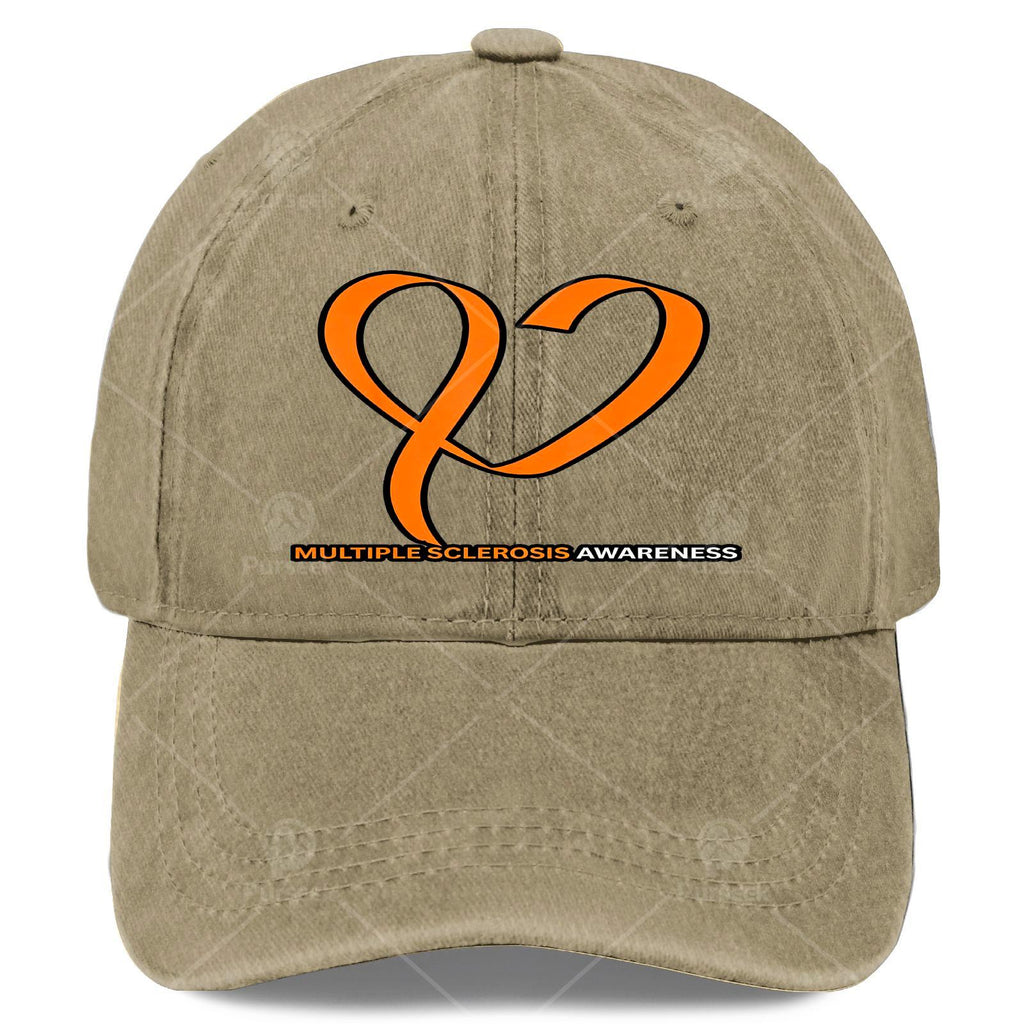 In March We Wear Orange Multiple Sclerosis Awareness MS Baseball Hat Unisex Low