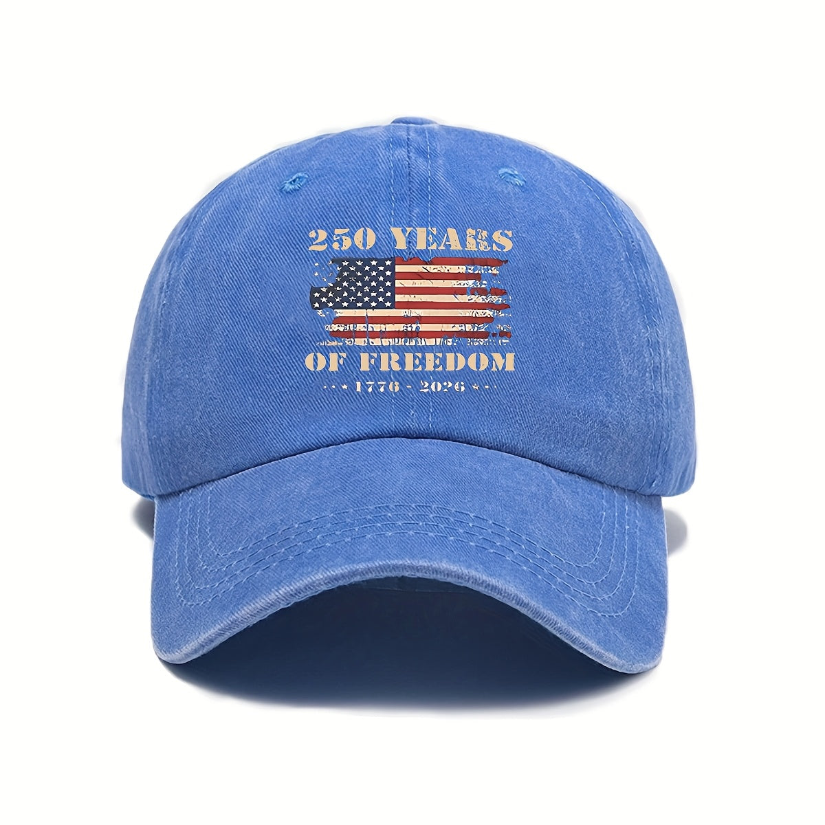 Distressed Print Baseball Cap, Unisex Autumn Winter Casual Sports Snapback Hat