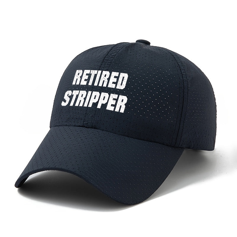 A Unisex, Fashionable and Versatile Printed "Retired Stripper" Quick-dry Baseball Cap, a Classic Lightweight Outdoor Baseball Cap, a Breathable Summer Sun Hat, Suitable for Outdoor Vacations, Travel, Camping, and Other Leisure Occasions. It's a Perfe