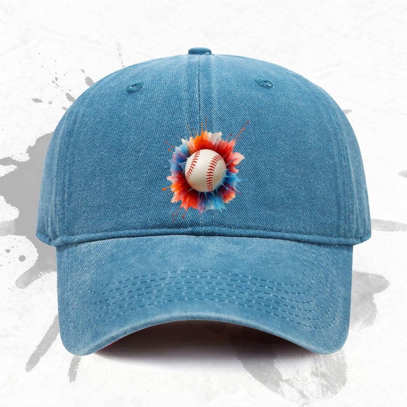 1P 1pc, Adjustable Baseball Cap with "baseball Print," Lightweight Printed Women's Hat, "athletic Style" Men's Trendy Cap, an Ideal Gift for Weddings, Parties, and Birthdays, Fashionable and Versatile, Comfortable and Breathable