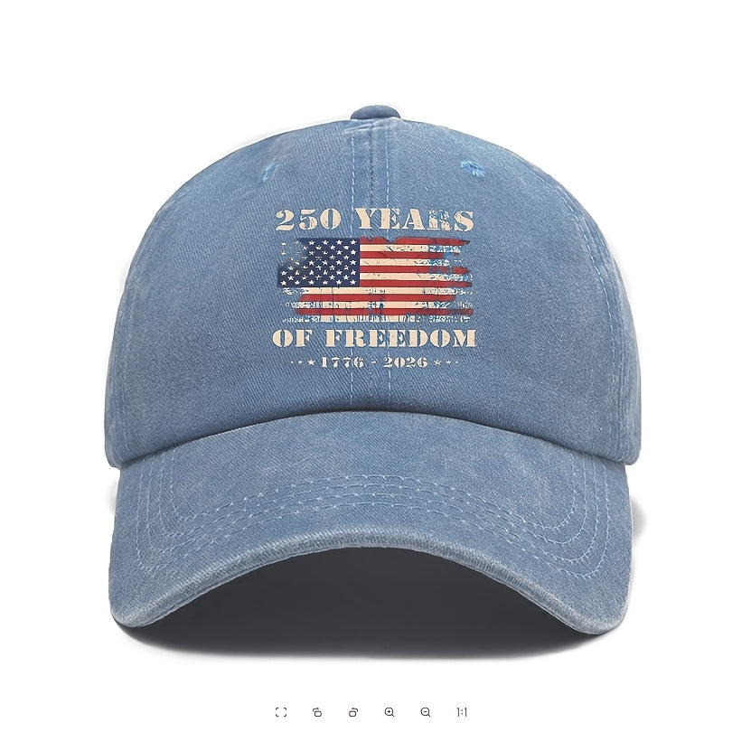 Distressed Print Baseball Cap, Unisex Autumn Winter Casual Sports Snapback Hat