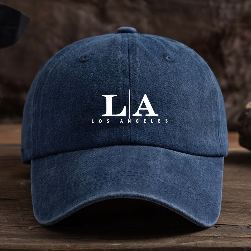 Men'S Baseball Cap - LA Letters (Los Angeles), Structured Front Panel, Machine Washable Textile Hat for Everyday & Special Events - Urban Streetwear Accessory, Outdoor Headwear, Stylish Headwear, Comfortable Fit, Unisex Headwear, Casual Wearers