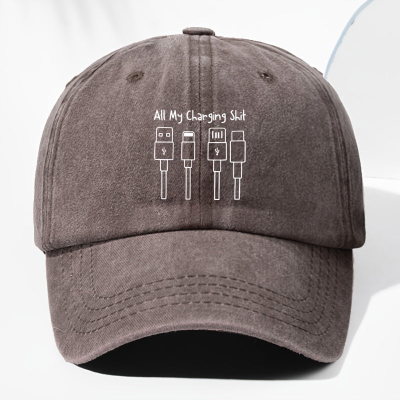 A Stylish Unisex Printed Washed Vintage Baseball Cap, Suitable for Sun, Outdoor Wear, and Daily Use, and Appropriate for All Seasons