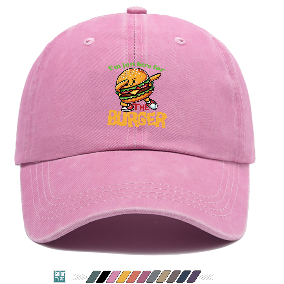 1pc 1pcs Hamburger Print Baseball Cap & Duckbill Hat Suitable for Outdoor Picnics, Travel, Parties, Daily Wear - Adjustable Unisex Breathable Sun Hat with Burger, Fun Gift for Men & Women, Creative Birthday Present for Hamburger Lovers