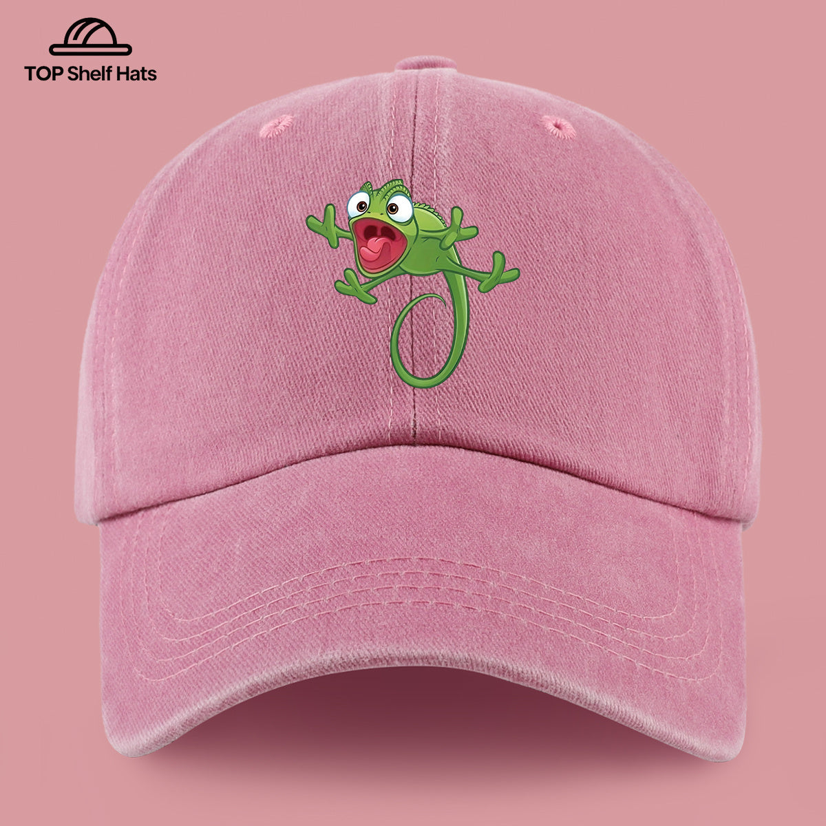 1pc Fun Cartoon Chameleon Pattern Printed Baseball Cap, Lightweight, Comfortable, and Breathable, Adjustable Size, An Excellent Valentine's Day Gift for Your Partner, Unisex Outdoor Wear and Casual Apparel Accessory, Mom and Dad's Beach Vacation