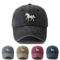 1 Unisex Fashion Versatile Printed Horse Baseball Cap | Classic Vintage Washed Lightweight Curved Brim, Ideal for Outdoor Travel, Camping, Casual Daily Wear, Hip-Hop Festivals |, Woven, Brand: MAKEFGE