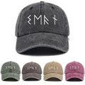 1 Top Water Washed Old Printed Baseball Cap Adult Versatile Easy Letter Popular Retro Printed Water Washed Old Soft Top Sunshade Baseball Cap for Men And Women