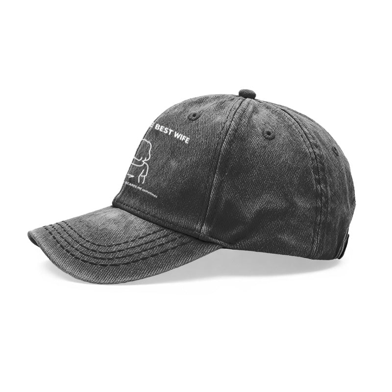 1pc Vintage Washed Unisex Baseball Caps, I Have The Best Wife She' S A Great AND SCARES ME Sometimes, Adjustable, Hat, Suitable for Outdoor Activities and Casual Wear, Gifts for Men and Women, Friends, Spring/Summer/Autumn/Winter.