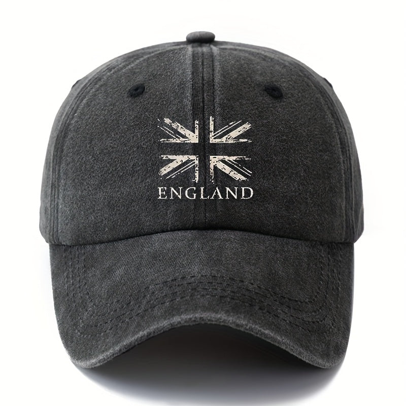 A Versatile British Flag Baseball Cap for Both Men And Women, a Classic Vintage Washed Outdoor Lightweight Curved Brim Hat, a Trucker Hat, Suitable for Outdoor Vacations, Camping, And Other Leisure Occasions