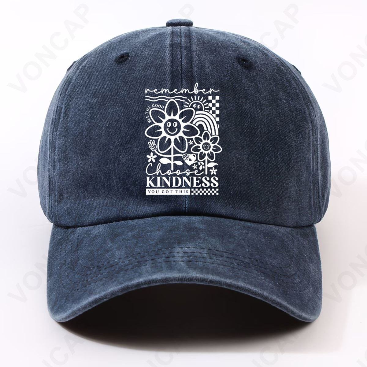 Men' & Women' Vintage Washed with Chest Floral Graffiti Print - Unisex Front Positioning, Machine Washable Hat Suitable for Home, Commuting, Campus, Sports, Parties, Casual Wear - Trendy Gift Choice