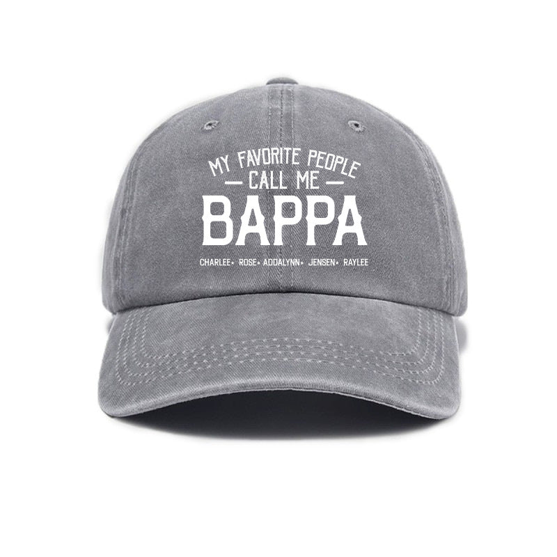 1 Washed Distressed Print Baseball Cap, Versatile and Fashionable Washed Distressed Style with "BAPPA" Letter Print, Soft Top Sun Baseball Cap, Unisex Hat