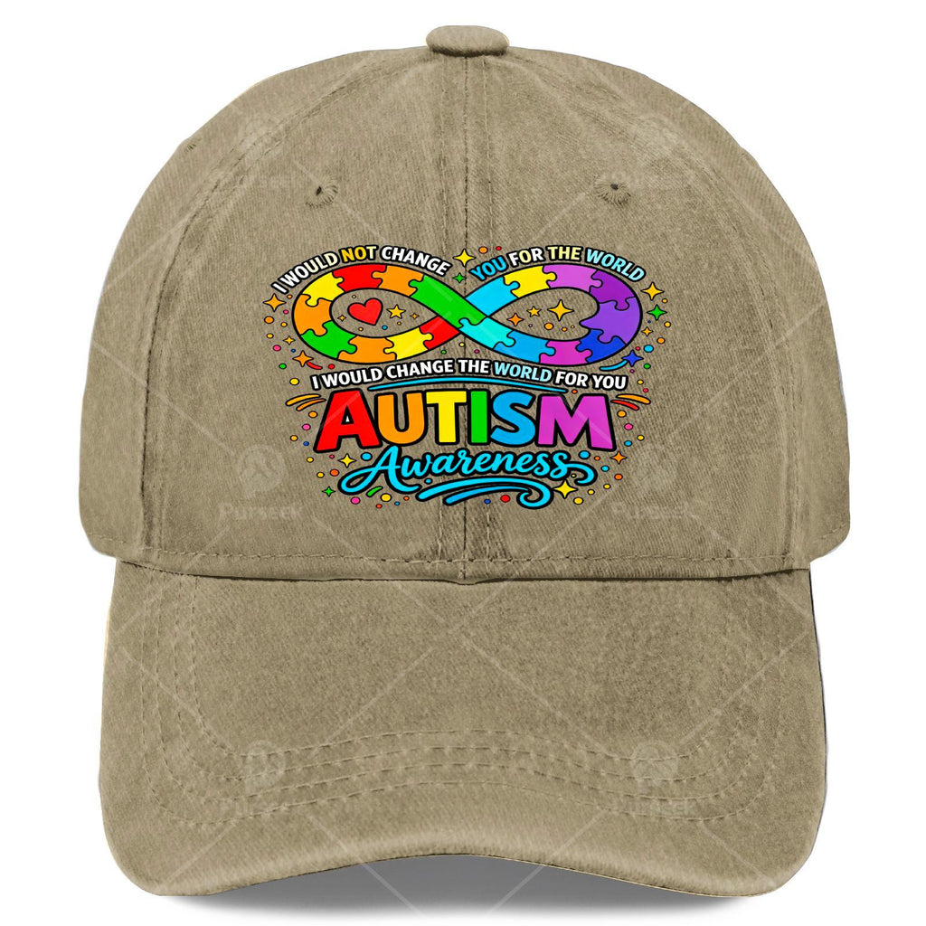 Autisms Awareness Infinitys Symbols Puzzle Neurodiversity Baseball Hat Unisex