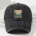 Unisex Retro Soft Top Baseball Cap with Metal Buckle - Adjustable Lightweight Outdoor Hat Suitable for Men & Women, - Hiking, Fishing, Camping, Casual Wear - Cap with Icon