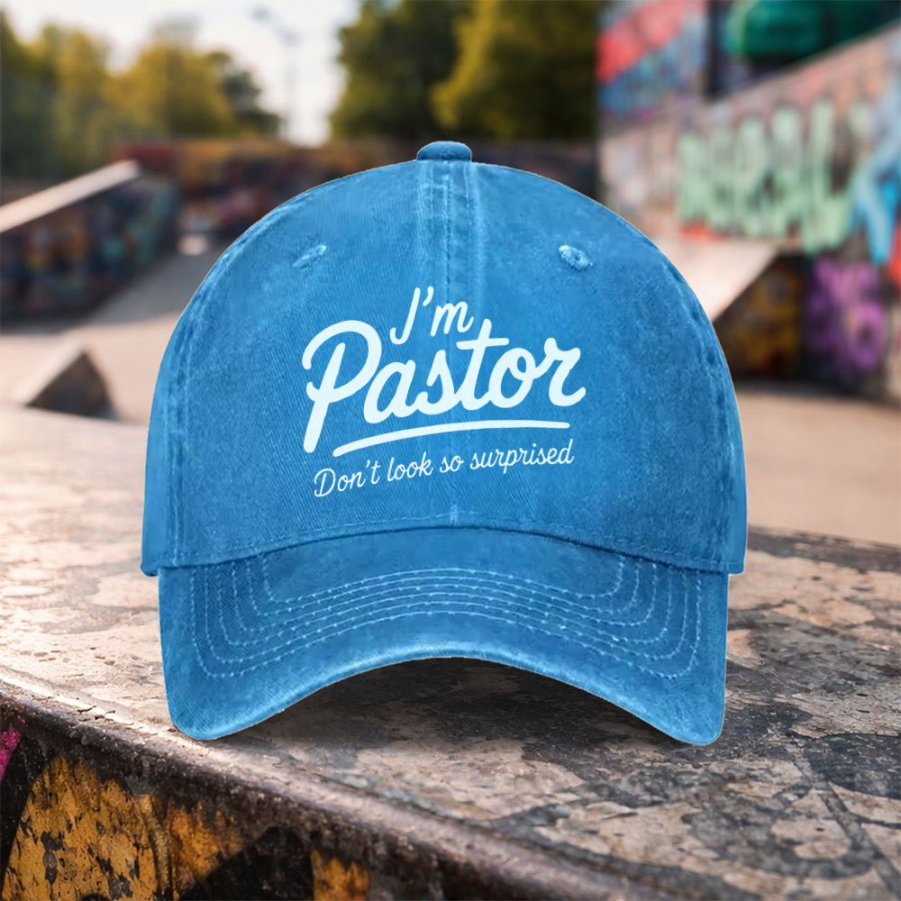1pc Casual Fashion "I'm a Priest" Printed Washed Baseball Cap, High-Quality Versatile Outdoor Accessory, Unisex Duckbill Cap, Suitable for Outdoor Sports and Daily Casual Wear