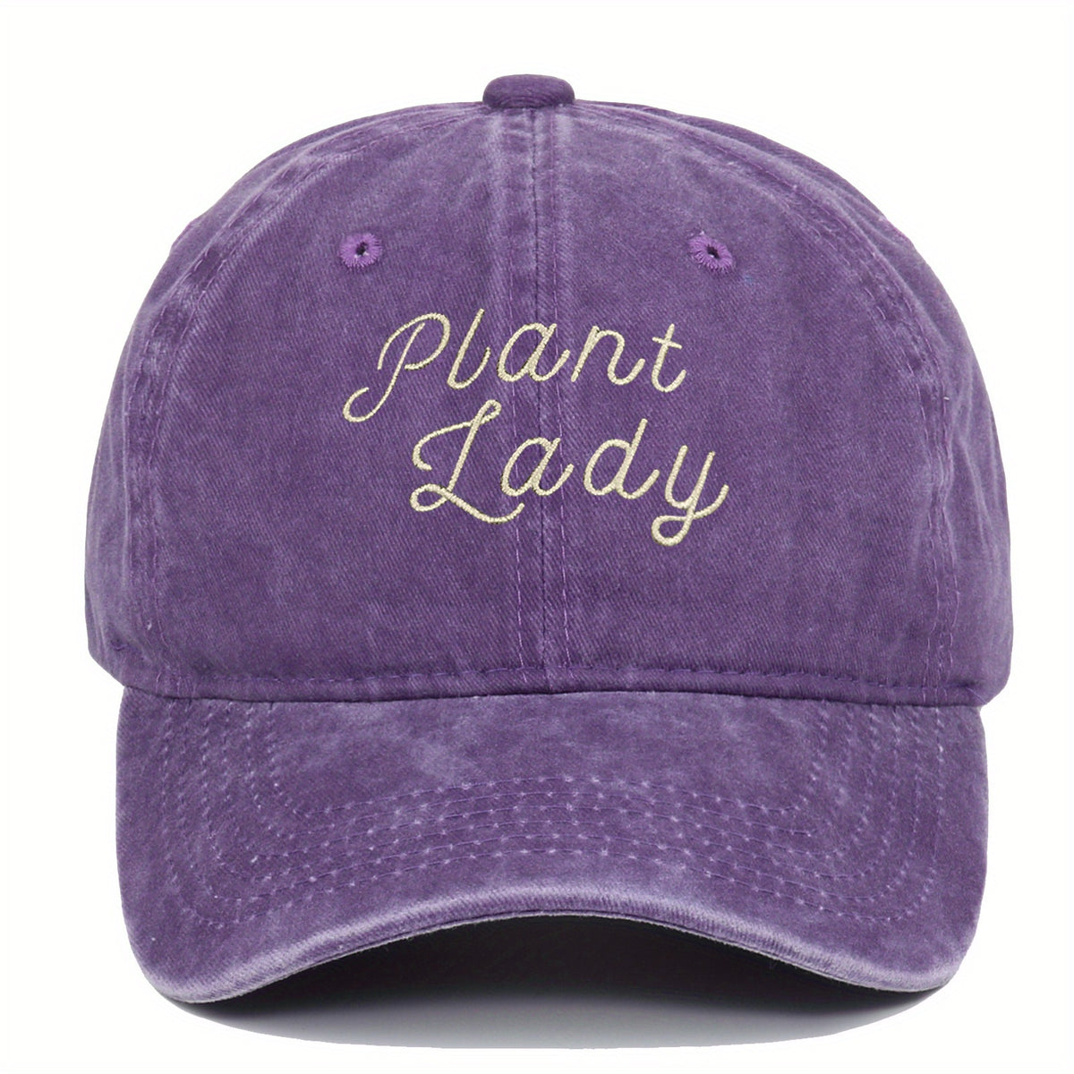 PLANT LADY Baseball Cap | Vintage Washed Soft Breathable Adjustable Dad Hat, Suitable for Women and Men, Gardening Outdoor Casual Unisex Hat, Perfect Gift for Plant Enthusiasts, Durable Headwear, Fashionable Headscarf, All-season Wear