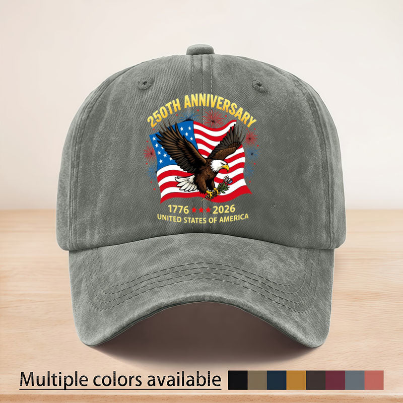 Patriotic Eagle Pattern Baseball Cap, Unisex Washable Hat, Adjustable Size, Suitable for All Seasons, Multi-Functional, Lightweight And Breathable, Sun-Protective, Ideal for Outdoor Sports, Fishing, Hiking, Camping, And a Perfect Gift for The 2