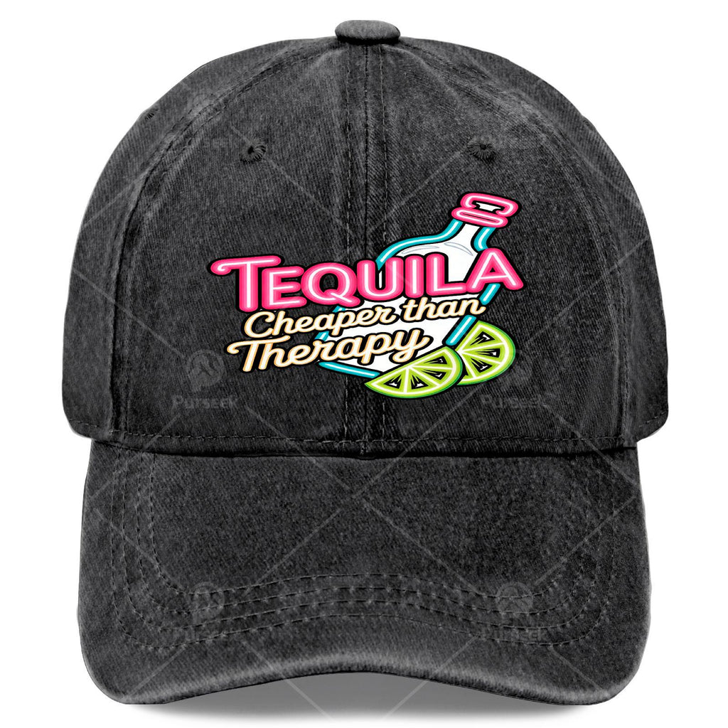 Funny Tequila Drinking Baseball for & - Retro Full-Body Tequila Print Suitable for Cinco De Mayo Parties, Christmas, Games, 4th of - Lightweight Washed Unisex Hat with Iconic