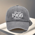 1pc Vintage 1966 Limited Edition Baseball Cap - Adjustable Snapback Retro 60s Design Suitable for Outdoor Sports, Cycling, Fishing, Hunting, Casual Wear - Lightweight Breathable Unisex Cap for Men & Women, Ideal Gift for Cycling, Fishing, Hunting