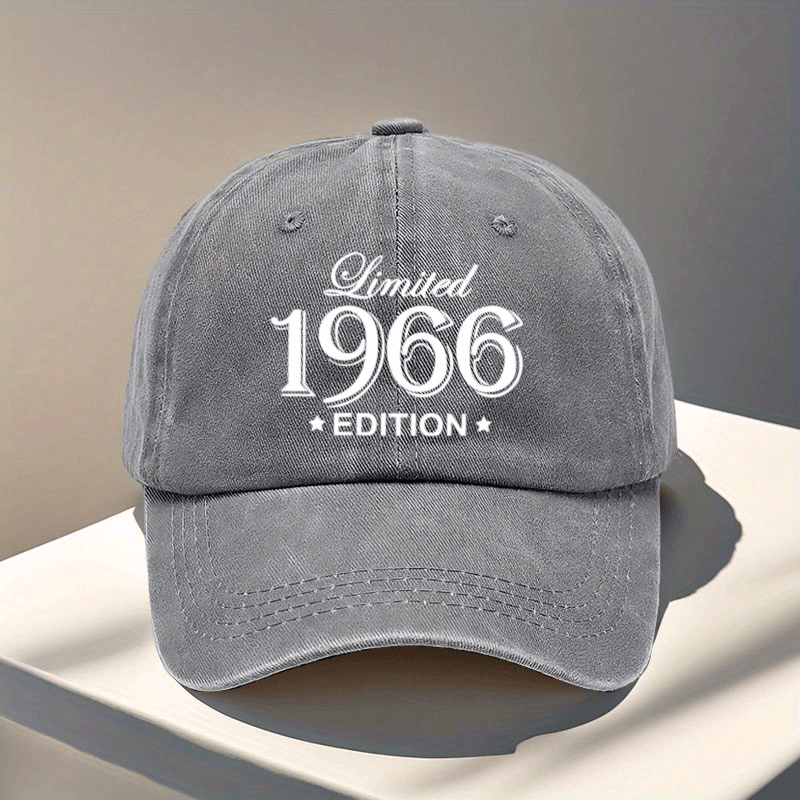 1pc Vintage 1966 Limited Edition Baseball Cap - Adjustable Snapback Retro 60s Design Suitable for Outdoor Sports, Cycling, Fishing, Hunting, Casual Wear - Lightweight Breathable Unisex Cap for Men & Women, Ideal Gift for Cycling, Fishing, Hunting