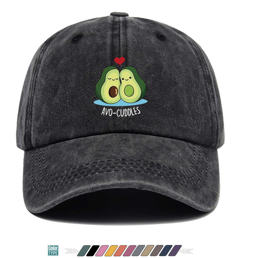1pc Avocado Couple Print Baseball Cap Cute Cartoon Design Sun Hat Fashion Fresh Unisex Adjustable Size Duckbill Cap Suitable for Outdoor Picnic, Shopping, Dating, Travel
