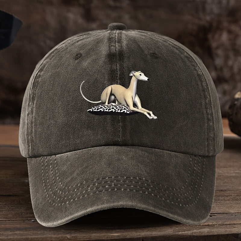 Vintage Washed Baseball Cap with Curved Brim & Retro Print - Soft Suitable for Outdoor Sports, Hiking, Streetwear, Hip-Hop Hat - Washed Look for Running, Camping, Fishing - Curved Visor for