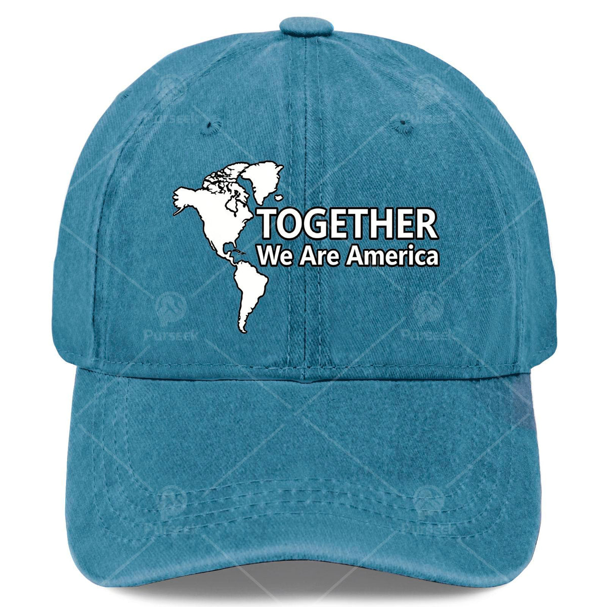 Together We Are America Baseball Hat Unisex Classic Washed Distressed Cap