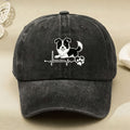 Cute Dog Paw Heartbeat Design Vintage Casual Unisex Hat for Pet Lovers Street Style Anniversary Gift