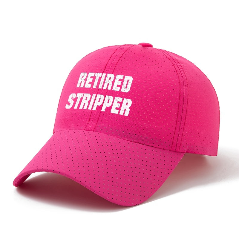 A Unisex, Fashionable and Versatile Printed "Retired Stripper" Quick-dry Baseball Cap, a Classic Lightweight Outdoor Baseball Cap, a Breathable Summer Sun Hat, Suitable for Outdoor Vacations, Travel, Camping, and Other Leisure Occasions. It's a Perfe