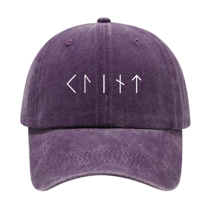 1 Washed Distressed Printed Baseball Cap for Adults, Simple and Versatile Vintage Washed Distressed Outdoor Sun Baseball Cap, Unisex Letter Print Soft Top Hat
