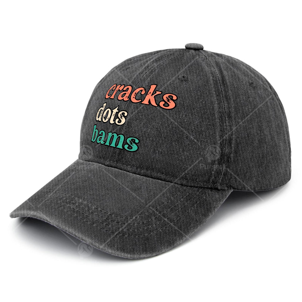 Cracks Dots Bams Mahjong Tile  Distressed Mahjong Play Baseball Hat
